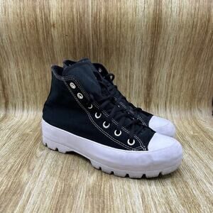 Converse All Star Lugged Women's Size‎ 8 Black High Top Sneakers Shoes Multi
